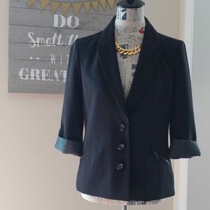 DKNY blazer-zipper pocket detail